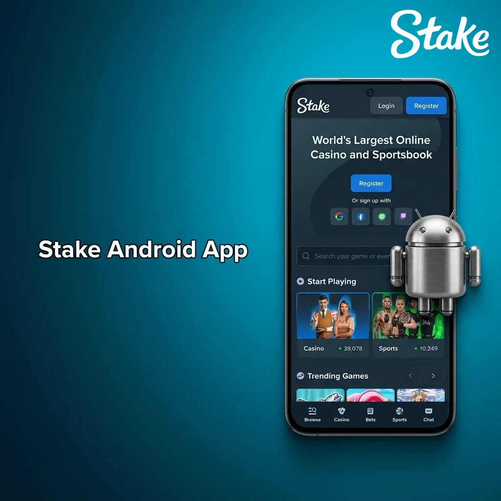 Stake PWA shortcut installation steps on Android home screen via Chrome browser menu options