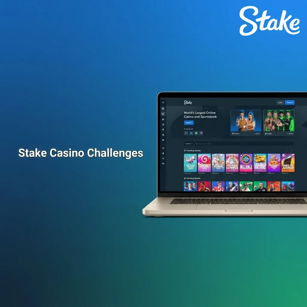 Stake Casino Challenges section showing competitive slot tasks with cash prizes and multiplier conditions for players